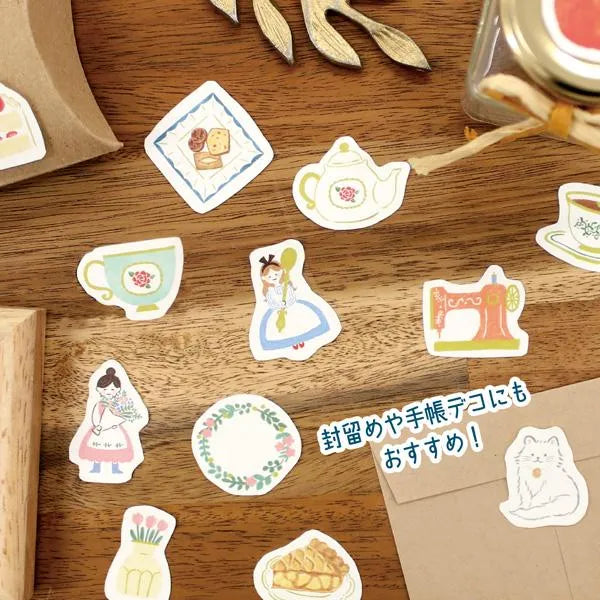 Autumn Limited Washi Flake Seal - Cake House - Furukawa Shiko - Default Title by Techo Treats Stationery