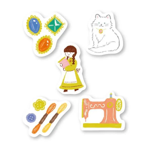 Autumn Limited Washi Flake Seal - Glittering Handcraft Shop - Furukawa Shiko - Default Title by Techo Treats Stationery