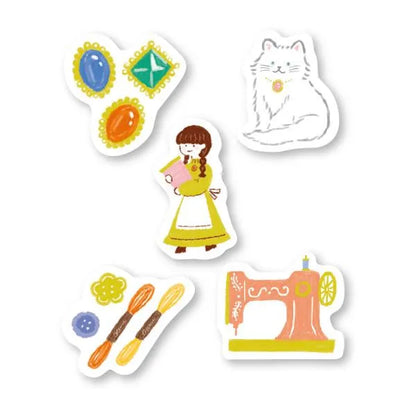 Autumn Limited Washi Flake Seal - Glittering Handcraft Shop - Furukawa Shiko - Default Title by Techo Treats Stationery