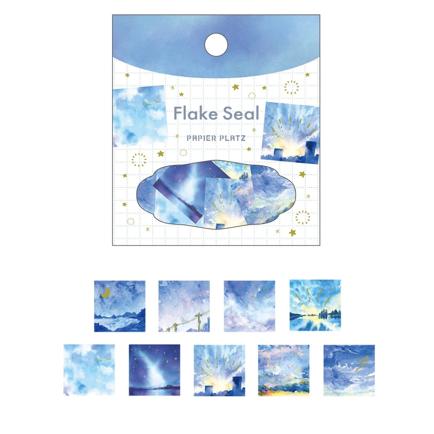 Awa Flake Seal - Night Sky - Papier Platz - Default Title by Techo Treats Stationery