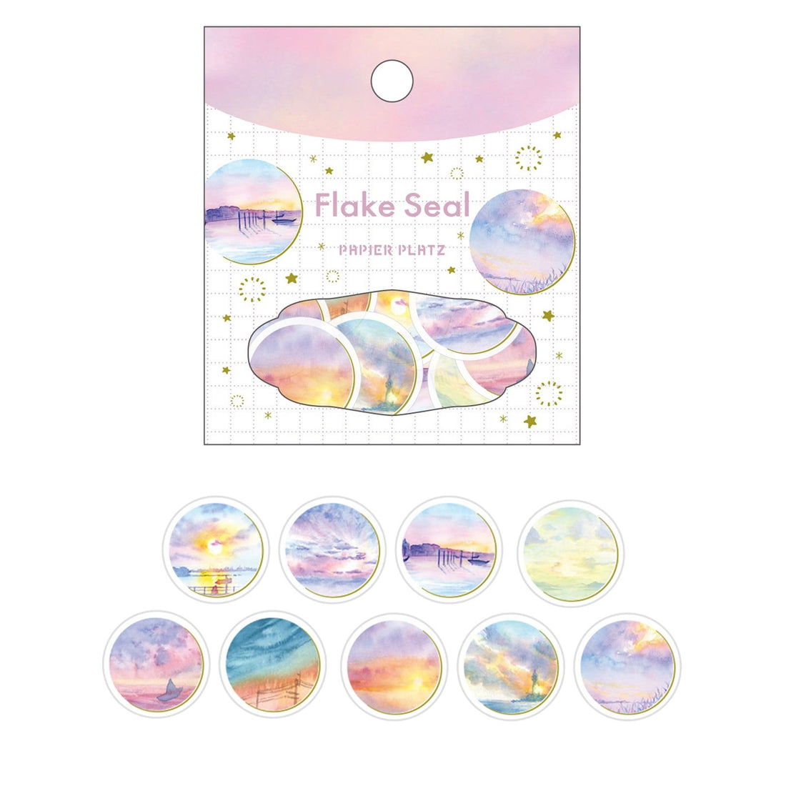 Awa Flake Seal - Sunset - Papier Platz - Default Title by Techo Treats Stationery