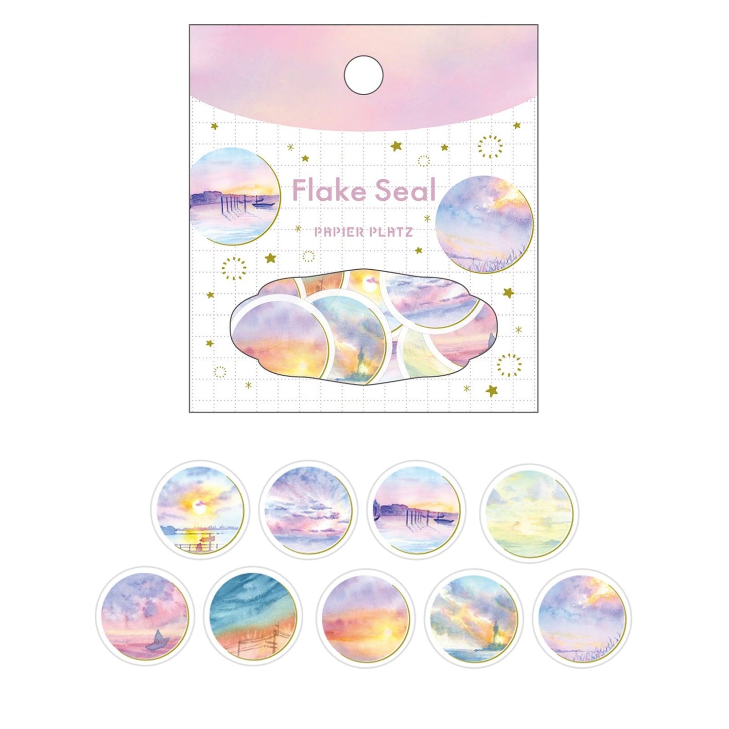 Awa Flake Seal - Sunset - Papier Platz - Default Title by Techo Treats Stationery