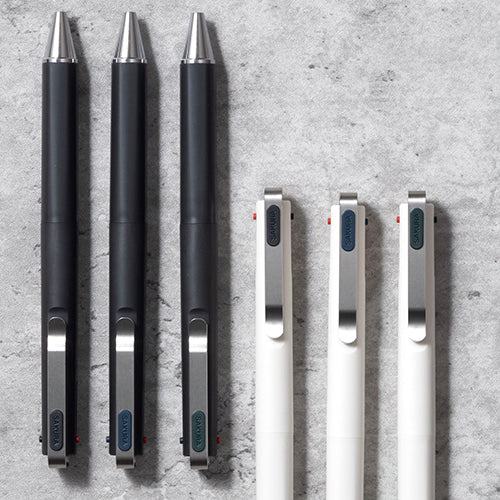 Ballsign iD 3C 3-color 0.4mm Ballpoint Pen - White B (Night Black, Pure Black, Red) - Techo Treats