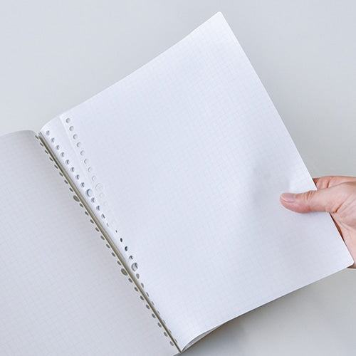 BARASERU NOTE A5 Detachable Loose-leaf Notebook - Cacao (Lined &amp; Grid Pages) - Techo Treats