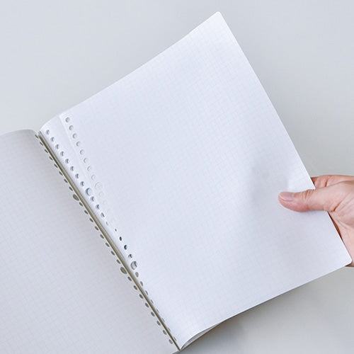 BARASERU NOTE A5 Detachable Loose-leaf Notebook - Mango (Lined &amp; Grid Pages) - Techo Treats