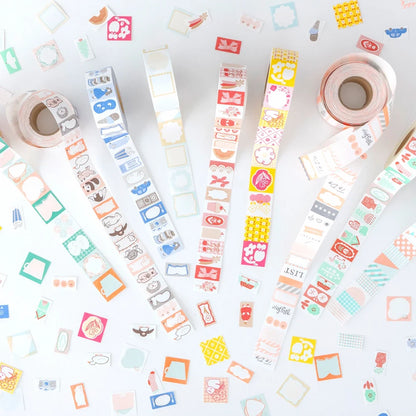 Beverly Baum deco Labeler Roll Stickers (9 designs) - Sugar Pink by Techo Treats Stationery