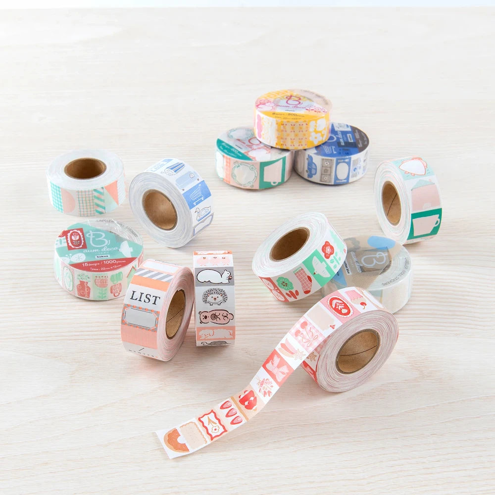 Beverly Baum deco Labeler Roll Stickers (9 designs) - Sugar Pink by Techo Treats Stationery