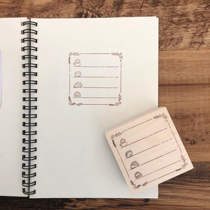Beverly Colorful Rubber Stamp - Hedgehog Stroll - Default Title by Techo Treats Stationery