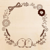 Beverly Colorful Rubber Stamp - Shimaenaga Long-tailed Tit Wreath - Default Title by Techo Treats Stationery