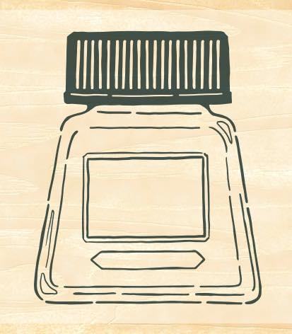 Beverly Ink Pal Rubber Stamp - Ink Bottle - Default Title by Techo Treats Stationery