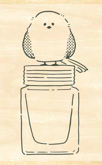 Beverly Ink Pal Rubber Stamp - Shimaenaga and Ink - Default Title by Techo Treats Stationery