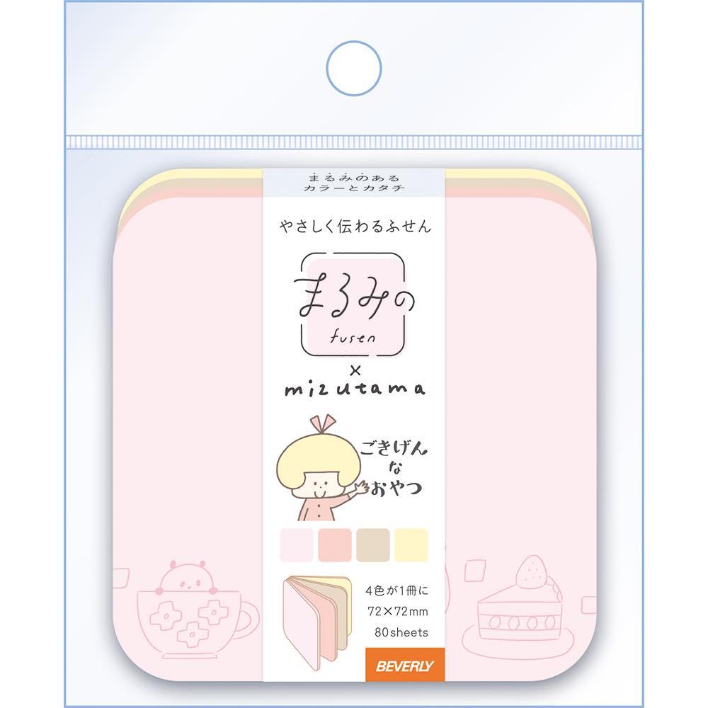 Beverly mizutama Marumi Sticky Notes - Snack Time - L - Default Title by Techo Treats Stationery