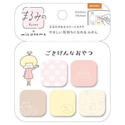 Beverly mizutama Marumi Sticky Notes - Snack Time - Petite - Default Title by Techo Treats Stationery