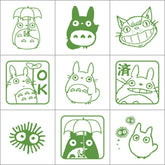Beverly My Neighbor Totoro Check Rubber Stamp Set in Clear Case (1) - Default Title by Techo Treats Stationery