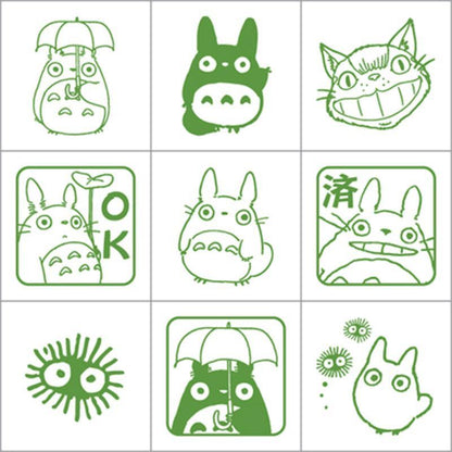Beverly My Neighbor Totoro Check Rubber Stamp Set in Clear Case (1) - Default Title by Techo Treats Stationery