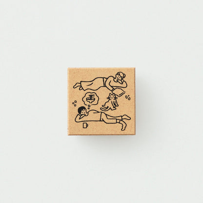 Beverly Sankakeru Currently on Vacation Rubber Stamp - Feeling Lazy - Default Title by Techo Treats Stationery