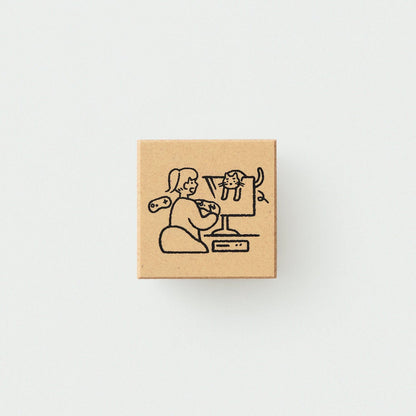 Beverly Sankakeru Currently on Vacation Rubber Stamp - Gaming - Default Title by Techo Treats Stationery