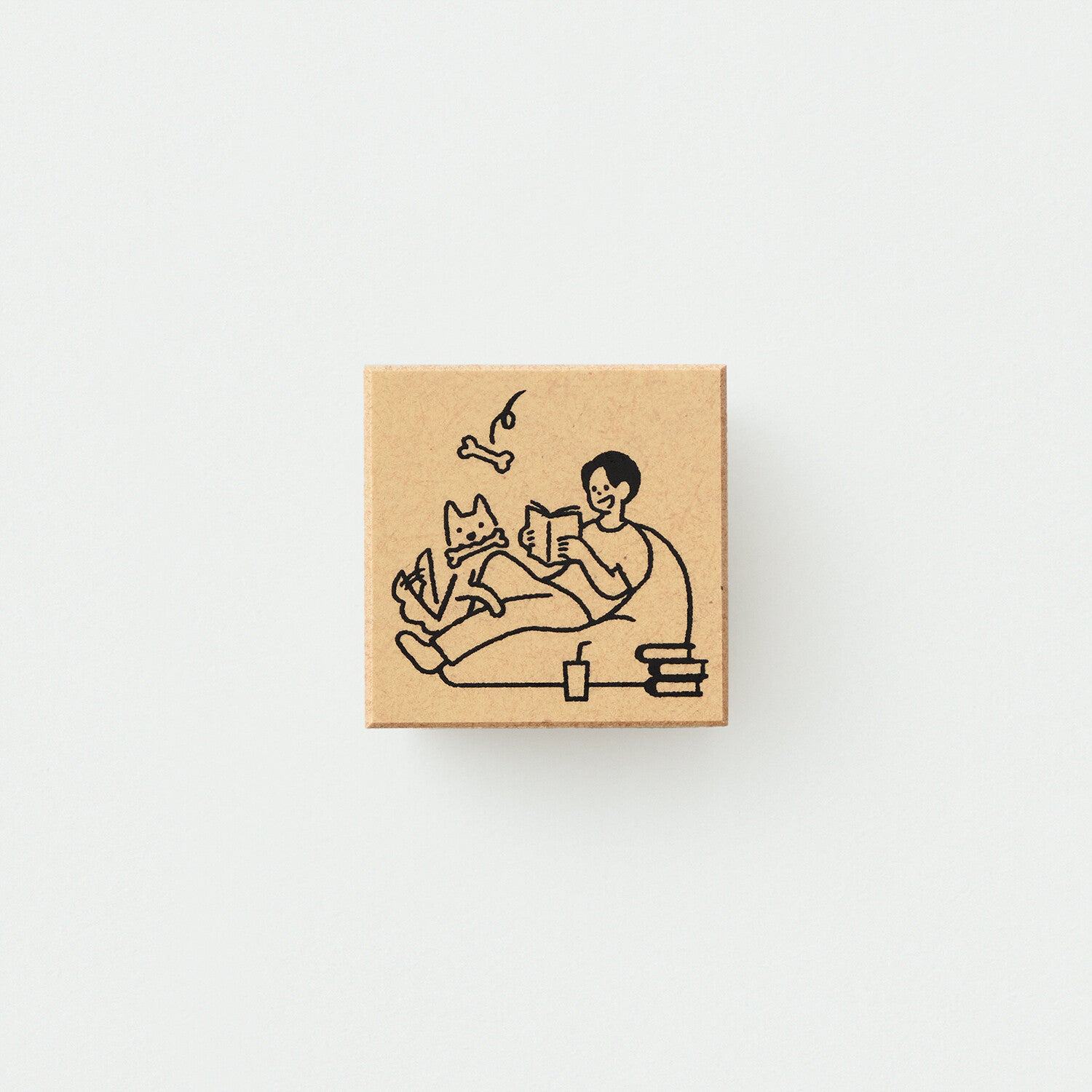 Beverly Sankakeru Currently on Vacation Rubber Stamp - Reading Manga - Default Title by Techo Treats Stationery