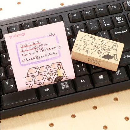 Beverly Sankakeru Office Life Rubber Stamp - Keyboard - Default Title by Techo Treats Stationery