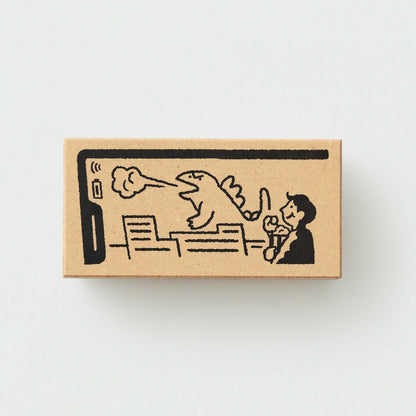 Beverly Sankakeru Office Life Rubber Stamp - Smart Phone - Default Title by Techo Treats Stationery