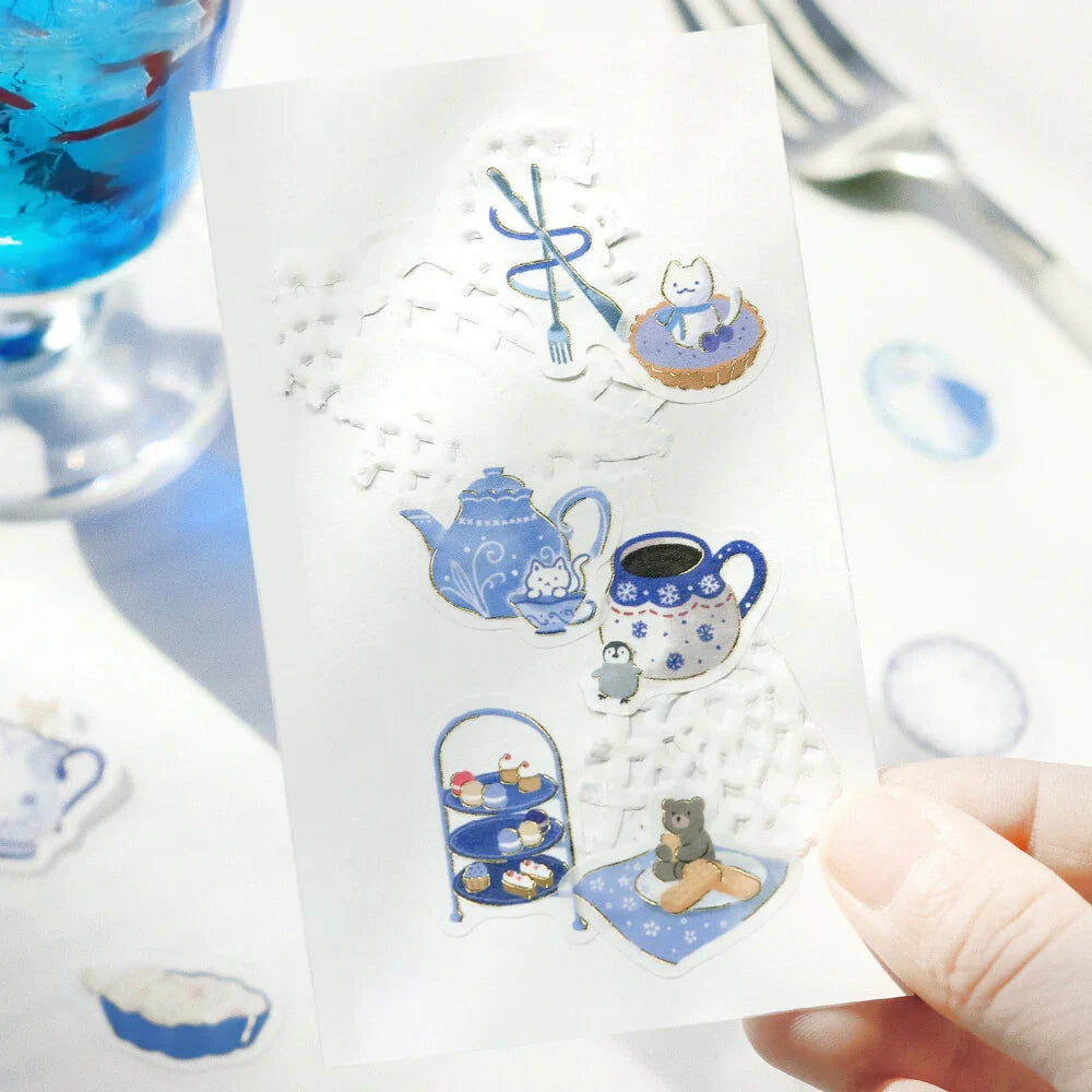 BGM Afternoon Tea Party Foil-stamped Flake Seal - Have a Rest - Default Title by Techo Treats Stationery
