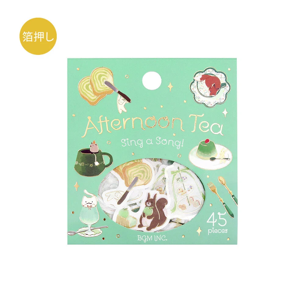 BGM Afternoon Tea Party Foil-stamped Flake Seal - Sing a Song - Default Title by Techo Treats Stationery
