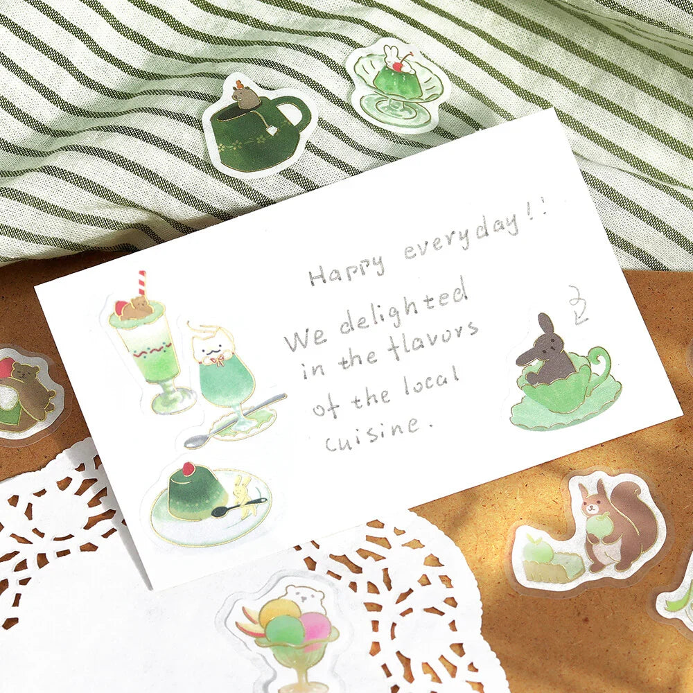 BGM Afternoon Tea Party Foil-stamped Flake Seal - Sing a Song - Default Title by Techo Treats Stationery