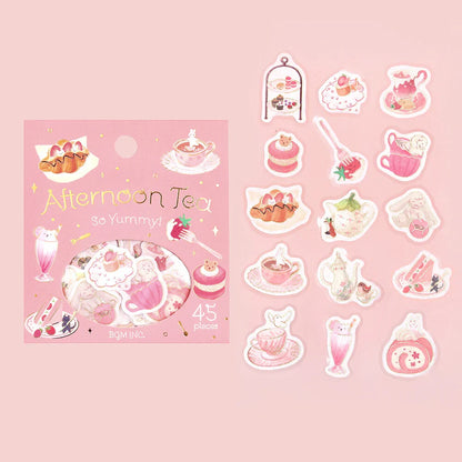 BGM Afternoon Tea Party Foil-stamped Flake Seal - So Yummy - Default Title by Techo Treats Stationery