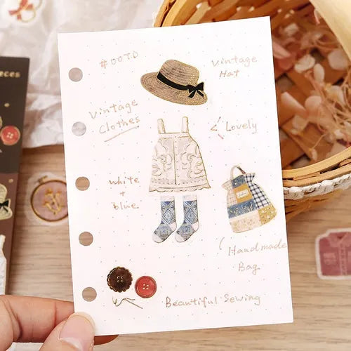 BGM Blue Sky Flea Market Vintage Zakka Foil-stamped Flake Seal - Vintage Clothes - Default Title by Techo Treats Stationery