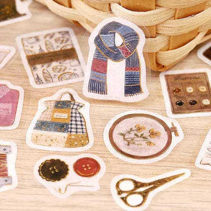 BGM Blue Sky Flea Market Vintage Zakka Foil-stamped Flake Seal - Vintage Clothes - Default Title by Techo Treats Stationery
