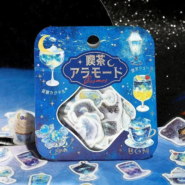 BGM Cafe A La Mode Cosmos Foil-stamped Flake Seal - Stardust in the Deep Sea - Default Title by Techo Treats Stationery