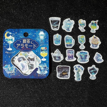 BGM Cafe A La Mode Cosmos Foil-stamped Flake Seal - Stardust in the Deep Sea - Default Title by Techo Treats Stationery