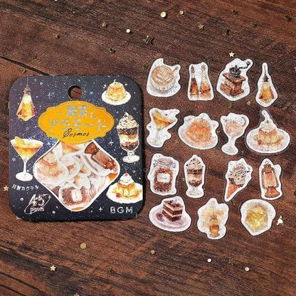 BGM Cafe A La Mode Cosmos Foil-stamped Flake Seal - Starry Glow of Dusk - Default Title by Techo Treats Stationery