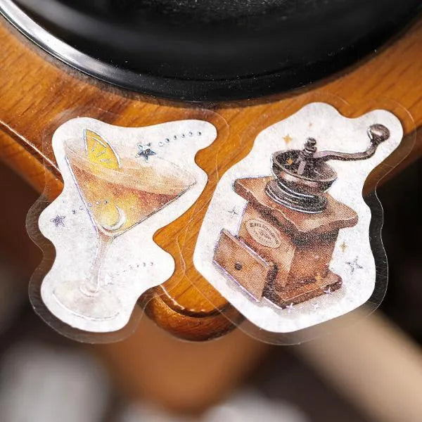 BGM Cafe A La Mode Cosmos Foil-stamped Flake Seal - Starry Glow of Dusk - Default Title by Techo Treats Stationery