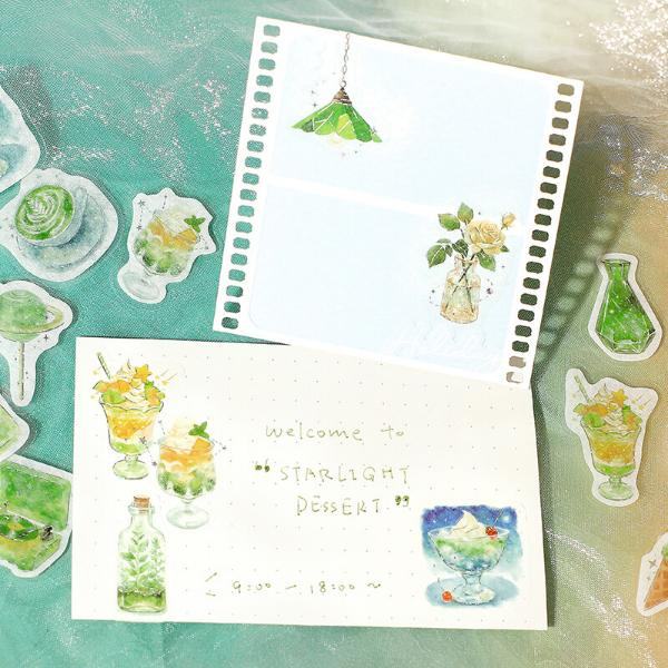 BGM Cafe A La Mode Cosmos Foil-stamped Flake Seal - Twilight Moonlit Sky - Default Title by Techo Treats Stationery
