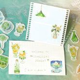 BGM Cafe A La Mode Cosmos Foil-stamped Flake Seal - Twilight Moonlit Sky - Default Title by Techo Treats Stationery