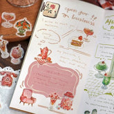 BGM Cafe A la Mode Foil-stamped Flake Seal - Red - Default Title by Techo Treats Stationery
