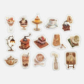BGM Cafe A la Mode Foil-stamped Flake Seal - Yellow - Default Title by Techo Treats Stationery