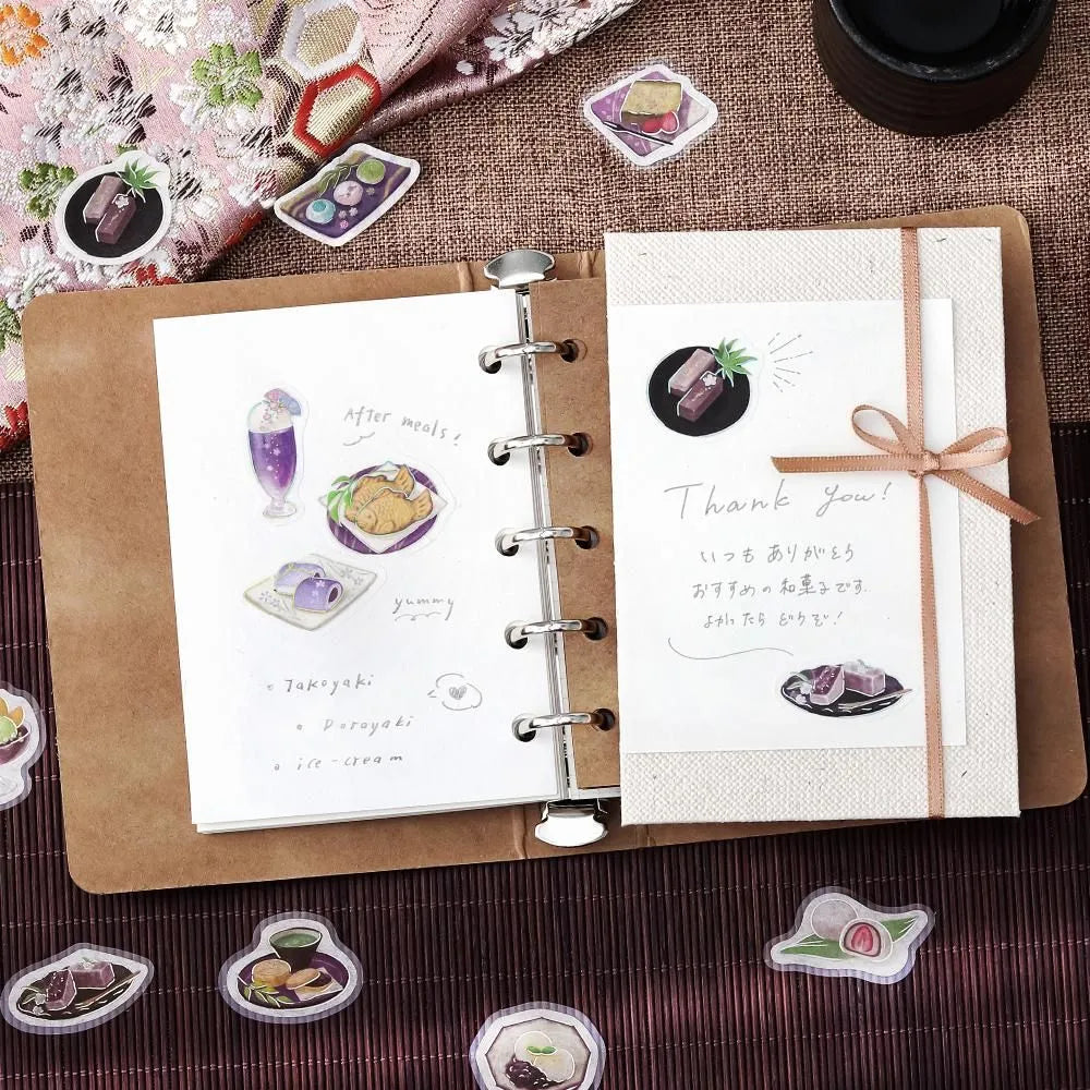 BGM Cafe A La Mode Miyabi Foil-stamped Flake Seal - Bluish Purple - Default Title by Techo Treats Stationery