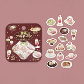 BGM Cafe A La Mode Miyabi Foil-stamped Flake Seal - Crimson - Default Title by Techo Treats Stationery