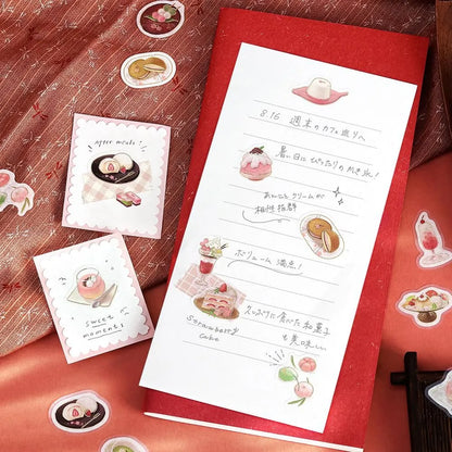 BGM Cafe A La Mode Miyabi Foil-stamped Flake Seal - Crimson - Default Title by Techo Treats Stationery