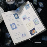 BGM Cafe A La Mode Post Office Foil-stamped Flake Seal - Blue - Default Title by Techo Treats Stationery