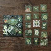BGM Cafe A La Mode Post Office Foil-stamped Flake Seal - Green - Default Title by Techo Treats Stationery