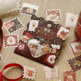 BGM Cafe A La Mode Post Office Foil-stamped Flake Seal - Red - Default Title by Techo Treats Stationery