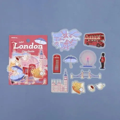 BGM City Guide Clear Sticker - London - Default Title by Techo Treats Stationery