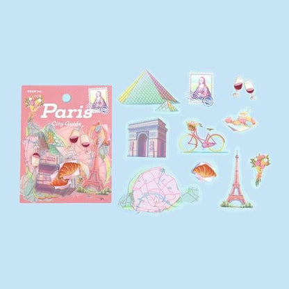 BGM City Guide Clear Sticker - Paris - Default Title by Techo Treats Stationery