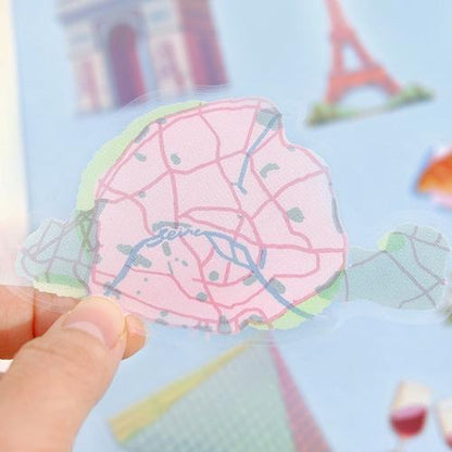 BGM City Guide Clear Sticker - Paris - Default Title by Techo Treats Stationery