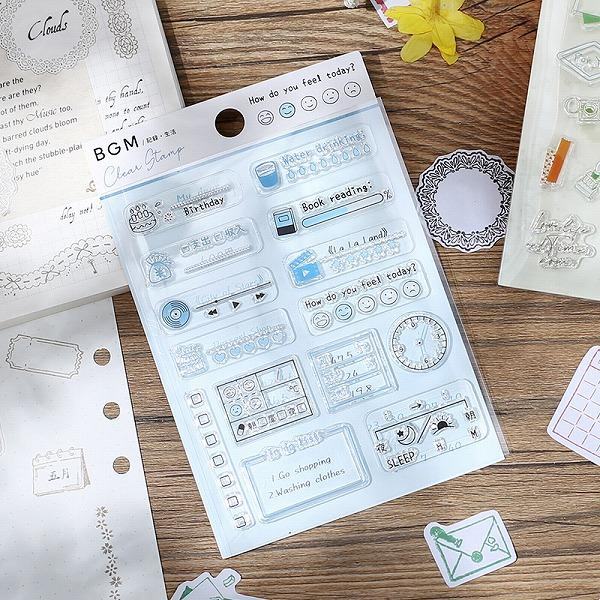 BGM Clear Stamp - Record - Life - Default Title by Techo Treats Stationery