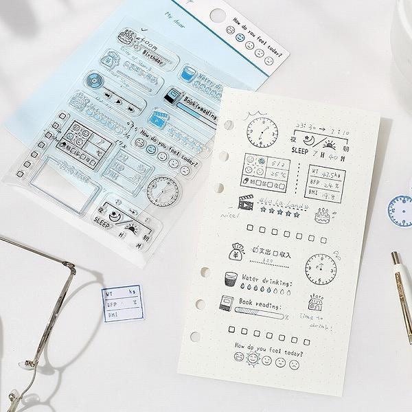 BGM Clear Stamp - Record - Life - Default Title by Techo Treats Stationery