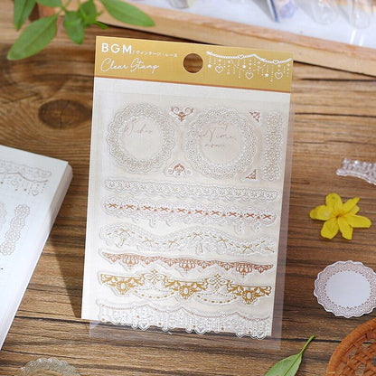 BGM Clear Stamp - Vintage - Lace - Default Title by Techo Treats Stationery